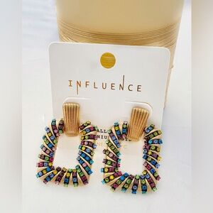 Sophisticated Faceted Crystal  Statement Earrings